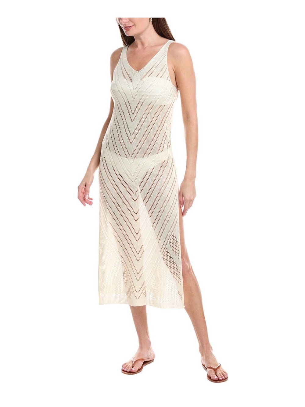 Salty Lemon Cream Knit Beach Coverup